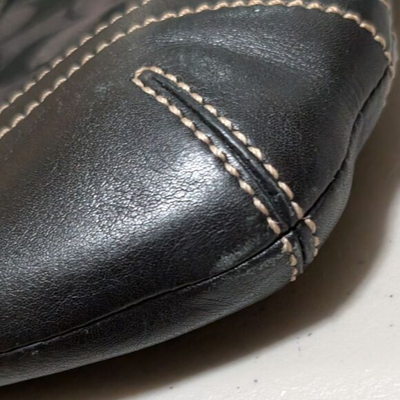 Coach signature classic canvas leather shoulder bag F05M-3577 Authentic Y2K Soho - Picture 6 of 11